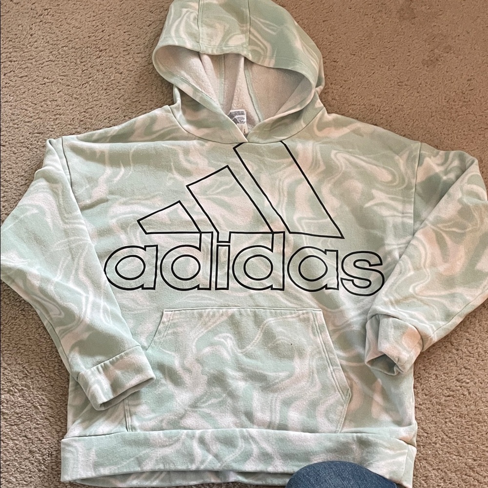 Adidas Pastel Green Swirl Hoodie